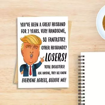 Забавные милые открытки на годовщину с фигурками, юмористические открытки на годовщину с Дональдом, подарки для друзей One Size