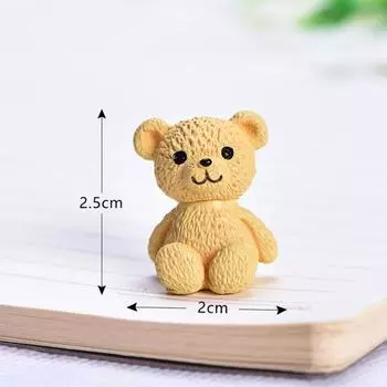 Забавные миниатюрные фигурки медвежат Мини-украшение в виде медведя Садовые аксессуары Статуэтка мультяшного животного Дом S