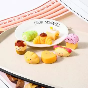 Забавные миниатюрные игрушки-фиджет для взрослых или детей Mochi Decompressio Bake Mini Toys Squeeze Soft Sticky Stress Relief as the picture