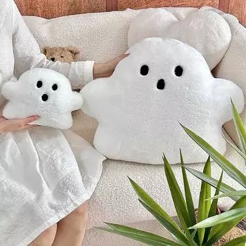 Забавные мягкие подушки в виде злого ангела, мягкая подушка-призрак, подушка для дивана на Хэллоуин, плюшевая игрушка в виде кошмара, детские подарки, домашний декор S