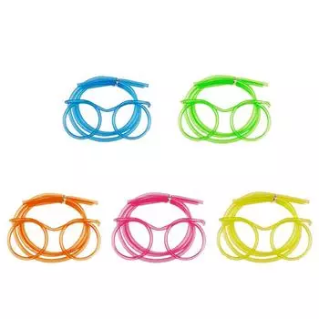 Забавные мягкие соломинки для очков, новинка, соломинки для питья, детский день рождения, вечеринка, принадлежности зелёный