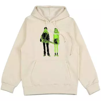 Забавные мультяшные графические толстовки с капюшоном Парень, который ее интересовал, был вовсе не парнем Толстовки Она не была парнем Одежда с принтом манги XS чёрный