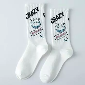 Забавные мужские носки Счастливые Новые Модные Носки в стиле Инс для женщин и мужчин Хип-хоп Харадзюку Мультяшные Футбольные Хлопковые Носки 36-44