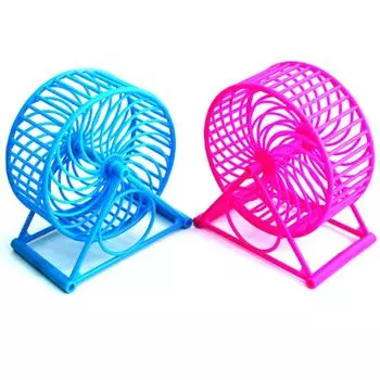 Забавные мыши-хомяки, небольшие игрушки для упражнений, беговой спиннер, спортивное колесо?Клетка синий