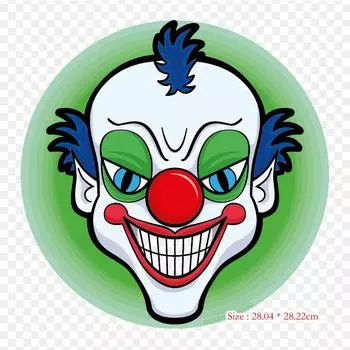 Забавные наклейки-джокеры 2016, клоунские наблюдения, термопереносная печать, виниловые нашивки, наклейки для одежды, аппликации «сделай сам», моющиеся нашивки