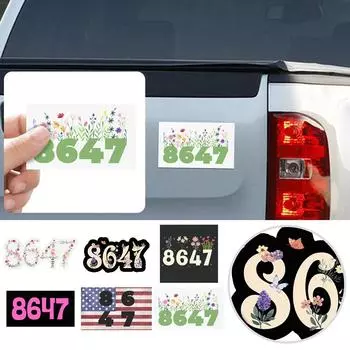 Забавные наклейки на бампер ноутбука, водонепроницаемые наклейки на окна автомобиля One Size