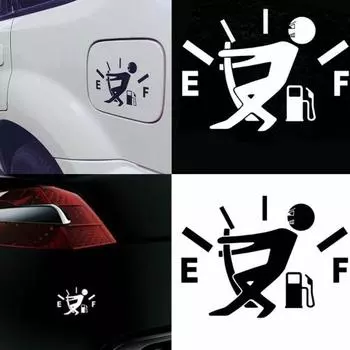 Забавные наклейки на датчик уровня топлива, водонепроницаемые светоотражающие наклейки для автомобиля, украшение