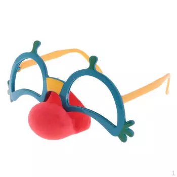 Забавные очки клоуна с красным носом для вечеринки, очки, нарядное платье на Хэллоуин, аксессуар