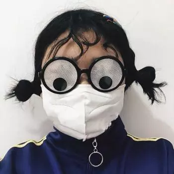 Забавные очки с героями мультфильмов Ratory, новинка для глаз, Unsiex, легкие эластичные ножки, трясущиеся гигантские глаза, индивидуальные очки для выпускного вечера, игрушки для шалостей чёрный