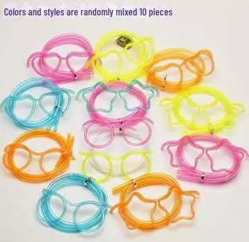 Забавные очки-соломинка для ленивых людей - милые очки для питья напитков