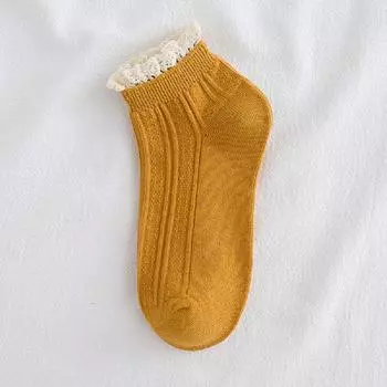 Забавные однотонные конфетные цвета милые короткие хлопковые носки для девочек носочно-чулочные изделия рюши женские носки кружевные носки