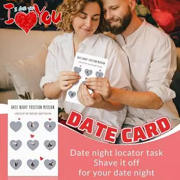 Забавные открытки на День святого Валентина Парные открытки для свиданий Скретч-карты на день рождения One Size белый
