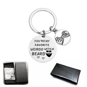 Забавные подарки для парня, мужа, парные подарки для мужчин Подарки на День святого Валентина Подарки на годовщину дня рождения для него Брелок «Ты мой любимый чудак» Key Chain