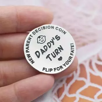 Забавные подарки на рождение ребенка, монета для принятия решения родителями и поздравительная открытка с подсолнухом своими руками, подарок на беременность для мамы, папы и новорожденного