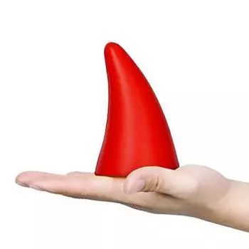 Забавные полиуретановые автостайлинговые антистолкновительные 3D наклейки на автомобиль с рогом демона чёрный