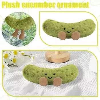 Забавные позитивные куклы-огурцы, плюшевые куклы-огурцы, брелок для сумки, украшения для сумки, подарки One Size зелёный