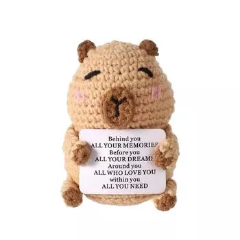 Забавные позитивные подарки, маленькие вязаные крючком животные, милые вещи, вдохновляющие подарки для женщин и мужчин, наполнитель для чулок на день рождения, эмоциональная поддержка One Size