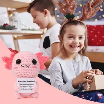 Забавные позитивные подарки, маленькие вязаные крючком животные, милые вещи, вдохновляющие подарки для женщин и мужчин, наполнитель для чулок на день рождения, эмоциональная поддержка