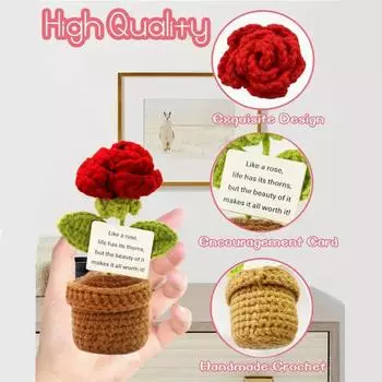 Забавные позитивные подарки, маленькие вязаные крючком животные, милые вещи, вдохновляющие подарки для женщин и мужчин, наполнитель для чулок на день рождения, эмоциональная поддержка One Size