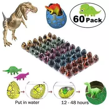 Забавные Растущие Яйца Динозавров. Вылупившийся Динозавр Добавляет Растущую Воду.