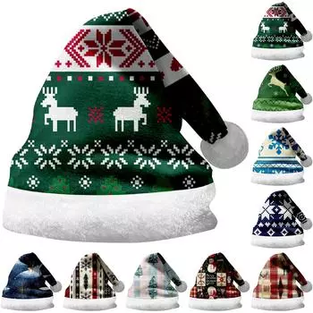 Забавные рождественские шапки, товары для рождественской вечеринки, праздничные шапки M чёрный