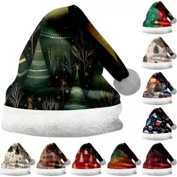 Забавные рождественские шапки, товары для рождественской вечеринки, праздничные шапки M бежевый