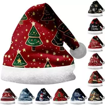 Забавные рождественские шапки, товары для рождественской вечеринки, праздничные шапки M киноварь