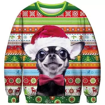 Забавные рождественские толстовки с изображением животных, кошек, собак, толстовки с 3D-принтом, женская уличная одежда, пуловеры с длинным рукавом, толстовки с капюшоном Y2k, женская одежда S