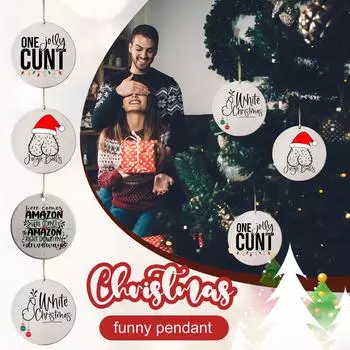 Забавные рождественские украшения Jingle Balls Забавные украшения для взрослых Яички Рождественские украшения для елки Шары Украшения Рождество One Size