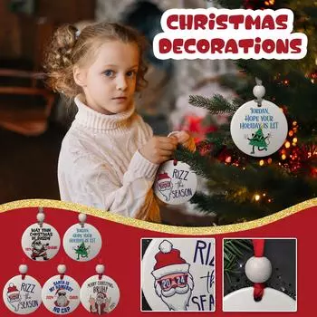 Забавные рождественские украшения, украшения поколения, подарки для подростков, украшения для сыновей, стильный Санта с, популярные мемы One Size