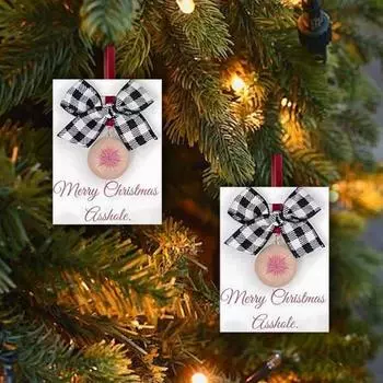 Забавные самодельные рождественские украшения в виде задницы с картой в виде задницы Непослушное уродливое украшение на рождественскую елку