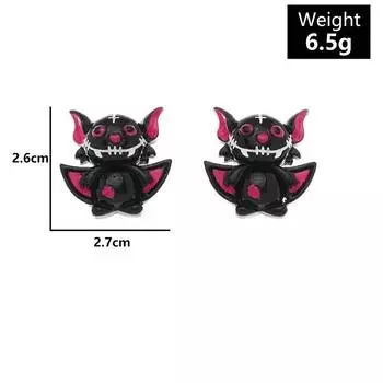 Забавные серьги на Хэллоуин, моделирующие пластиковое лицо, тыквенный призрак, серьги на Хэллоуин. A