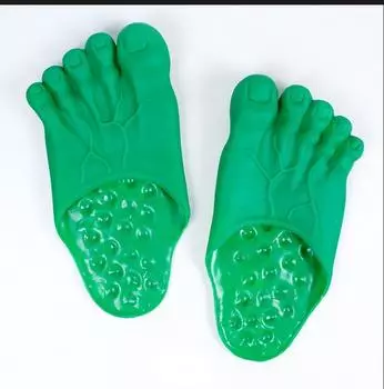 Забавные тапочки с большим носком, имитация принуждения, туфли на большую ногу, босиком, босиком, пародия на Дейзи, туфли с пятью пальцами 27 зелёный