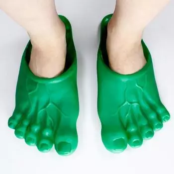 Забавные тапочки с большим носком, имитация принуждения, туфли на большую ногу, босиком, босиком, пародия на Дейзи, туфли с пятью пальцами 27 зелёный