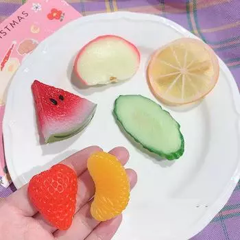 Забавные заколки для волос с изображением фруктов, клубники, лимона, для детей, держатель для челки для девочек, симпатичный головной убор с украшением в виде еды