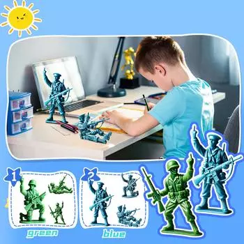 Забавные зеленые человечки, синие военно-морские фигурки, средний палец, классический военный игрушечный солдатик, набор, новинка, статуэтка солдата для домашнего рабочего стола, украшения Mili One Size армия зеленый