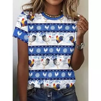 Забавные женские футболки с изображением собаки из мультфильма, милая футболка с 3d принтом, повседневная футболка с короткими рукавами и круглым вырезом, женская одежда S коричневый