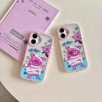 Забавный 3D милый розовый чехол для телефона с изображением свиньи для iPhone 13 14 15 16 Pro Max Plus креативный мультяшный чехол для iPhone16 16Pro iPhone 16 Pro Max