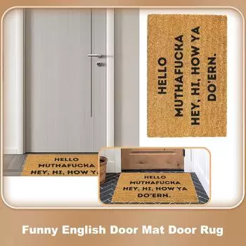 Забавный английский коврик для двери, коврик для входа в парадную дверь, коврик для крыльца из полиэстера One Size
