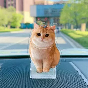 Забавный автомобиль, качающий головой, собака, кошка, автомобиль, качающий головой, украшение, анимированные украшения для автомобилей E