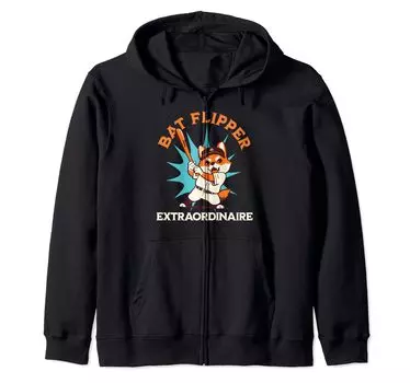 Забавный Bat Flipper Extra Ordinaire Shiba Inu Zip Parka чёрный