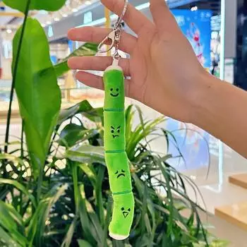 Забавный брелок-подвеска из бамбука, пошаговая акция, плюшевая игрушка, украшение на сумку, милый счастливый брелок для украшения рюкзака