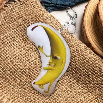 Забавный брелок с бананом, плюшевый брелок для подарка на день рождения Yellow