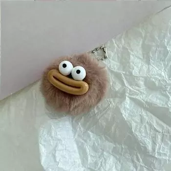 Забавный брелок в виде шарика в виде сосиски, забавный брелок для пары, симпатичная студенческая сумка-подвеска One Size кофейный