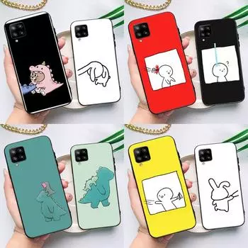 Забавный чехол для Samsung Galaxy A54 A34 A14 A53 A32 A52 A51 A71 A23 A33 A73 A12 A22 A13 с изображением пары мультяшных персонажей Samsung A11