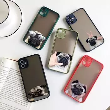 Забавный чехол для телефона Bulldog для iPhone 14 13 12 11 Mini Pro Max XS X Max XR 8 7 Plus SE 2022, цветной чехол для телефона iPhone 14