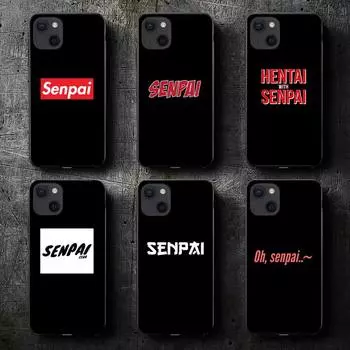 Забавный чехол для телефона Hentai Difinition Senpai для iPhone 11 12 Mini 13 14 Pro XS Max X 8 7 6s Plus SE XR Shell iPhoneXSMAX