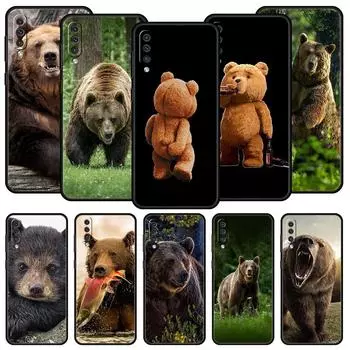 Забавный чехол для телефона Just Relax Brown Bear для Samsung Galaxy A12 A32 A50 A70 A20E A20S A10S A22 A30 A40 A42 A52 5G A02S A04s Samsung A72