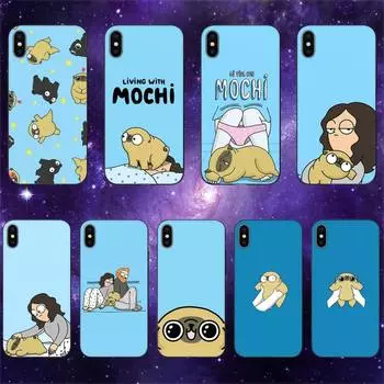Забавный чехол для телефона Mochi The Pug с веб-комиксом для Iphone 11 12 Mini 13 14 Pro Xs Max X 8 7 6s Plus 5 Se Xr Shell iPhone7