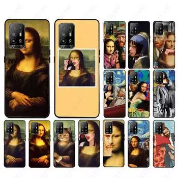 Забавный чехол для телефона «Мона Лиза» с изображением Ван Гога и Звезды для oppo Realme 8Pro 6PRO 6i 7pro 9i 9pro C11 C21 C25Y C25S C3 Q3S XT Realme 6